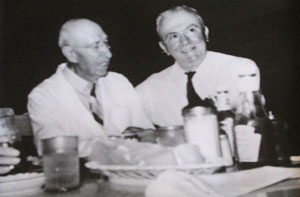 Gus Andrews and Governor W. Lee O'Daniel in Andrews Cafe