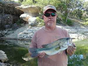 Bass fishing at Lake Whitney