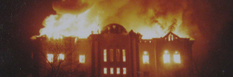 Hill County Courthouse Fire